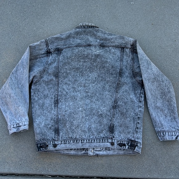 Vintage Roberto Orsini Men's Black/Grey Denim Jacket Size Small 100% Cotton - Picture 12 of 12